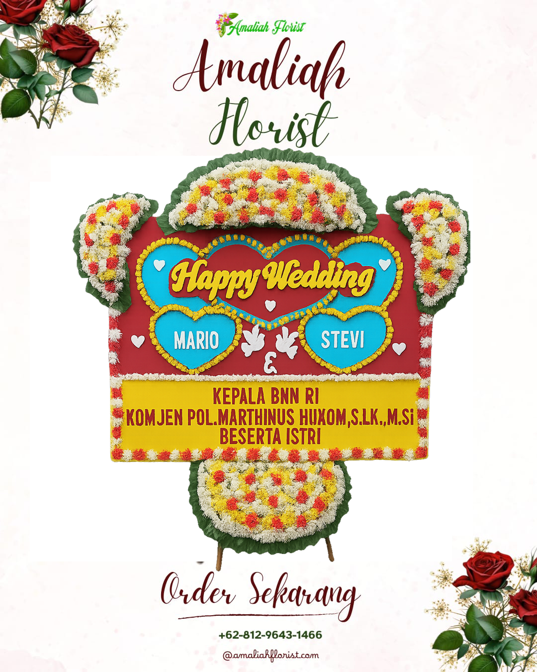 Papan Bunga Pernikahan Saradan